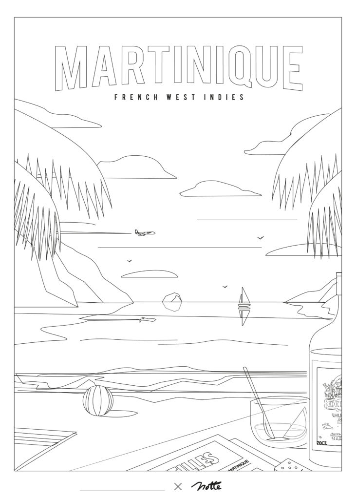 Coloriage Martinique Notte By Laurent Notte Art Prints Contemporary Art